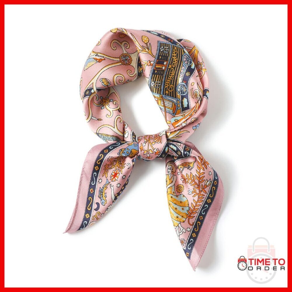 26x26 Mulberry Silk Square Scarf Versatile Accessory Gift Packed
